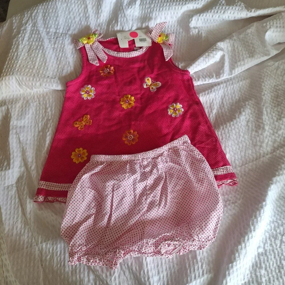 youngland 2 piece dress 6 to 9 months